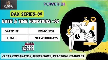 DATEDIFF, EDATE, EOMONTH, NETWORKDAYS Explained| DAX Date & Time Functions in Power BI  (Part 2)