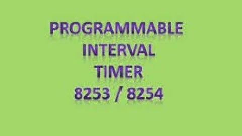 Programmable interval timer 8253