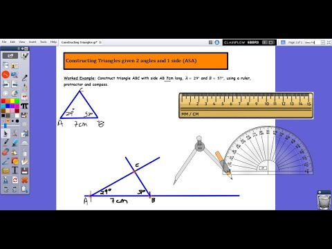 Constructing Triangles given 2 angles and 1 side (ASA)