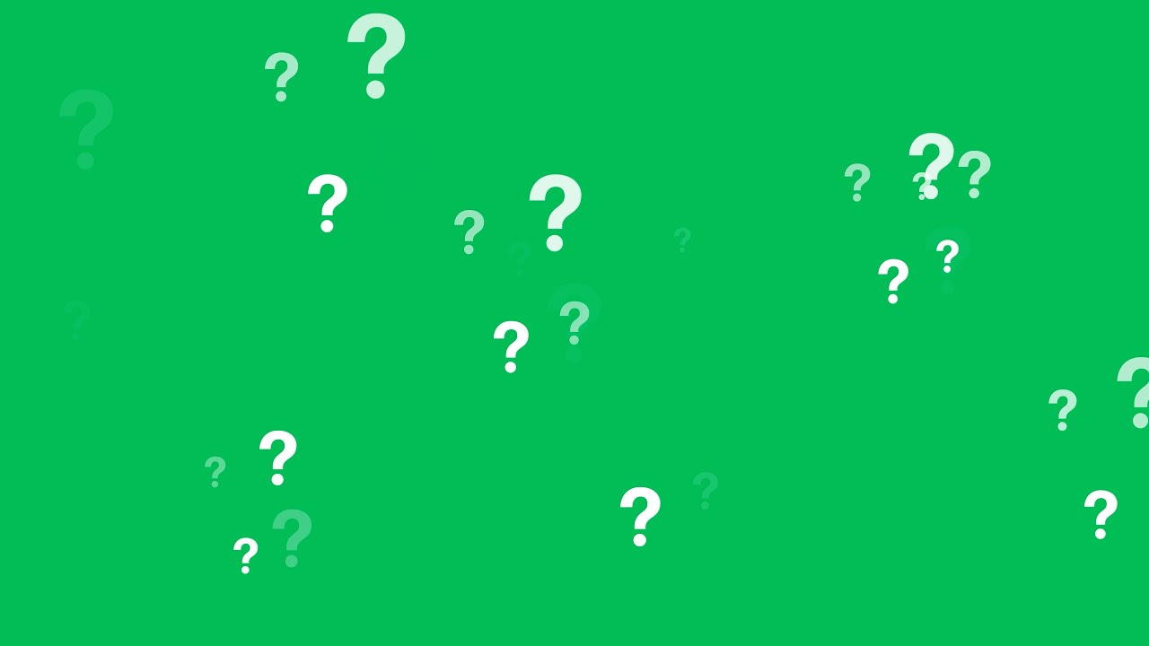 Question Mark Animation Green Screen | 4K Looping Motion Graphics for ...