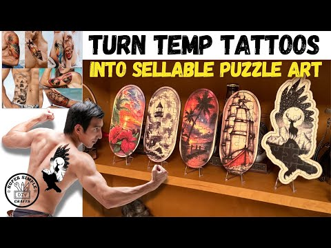 [Laser cut and engrave] Templates to turn temporary tattoos in Puzzle Art, various puzzle templates, temporary tattoo art