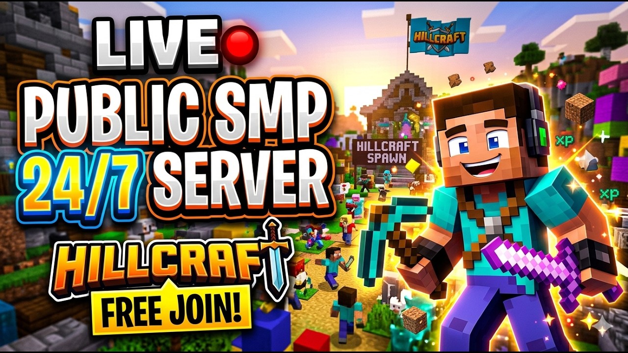 Minecraft Public Smp Live 24/7 SERVER Cracked server join now !! - YouTube