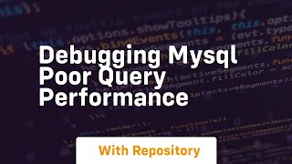 Famous Debugging mysql poor query performance Profile
