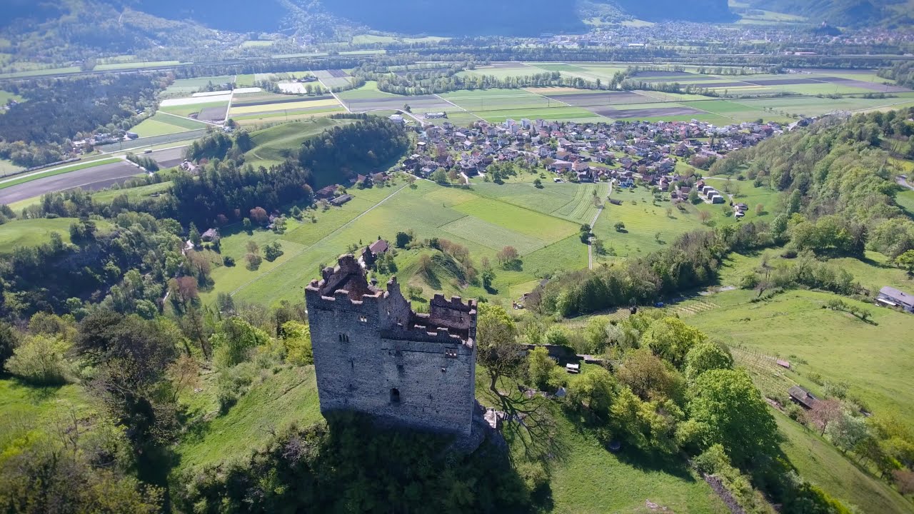 Wartau und Gutenberg aus der Vogelperspektive (4K)