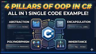 Understand All 4 Pillars of OOP in One C# Code Example 🔥| #education #dotnet #trending #viral