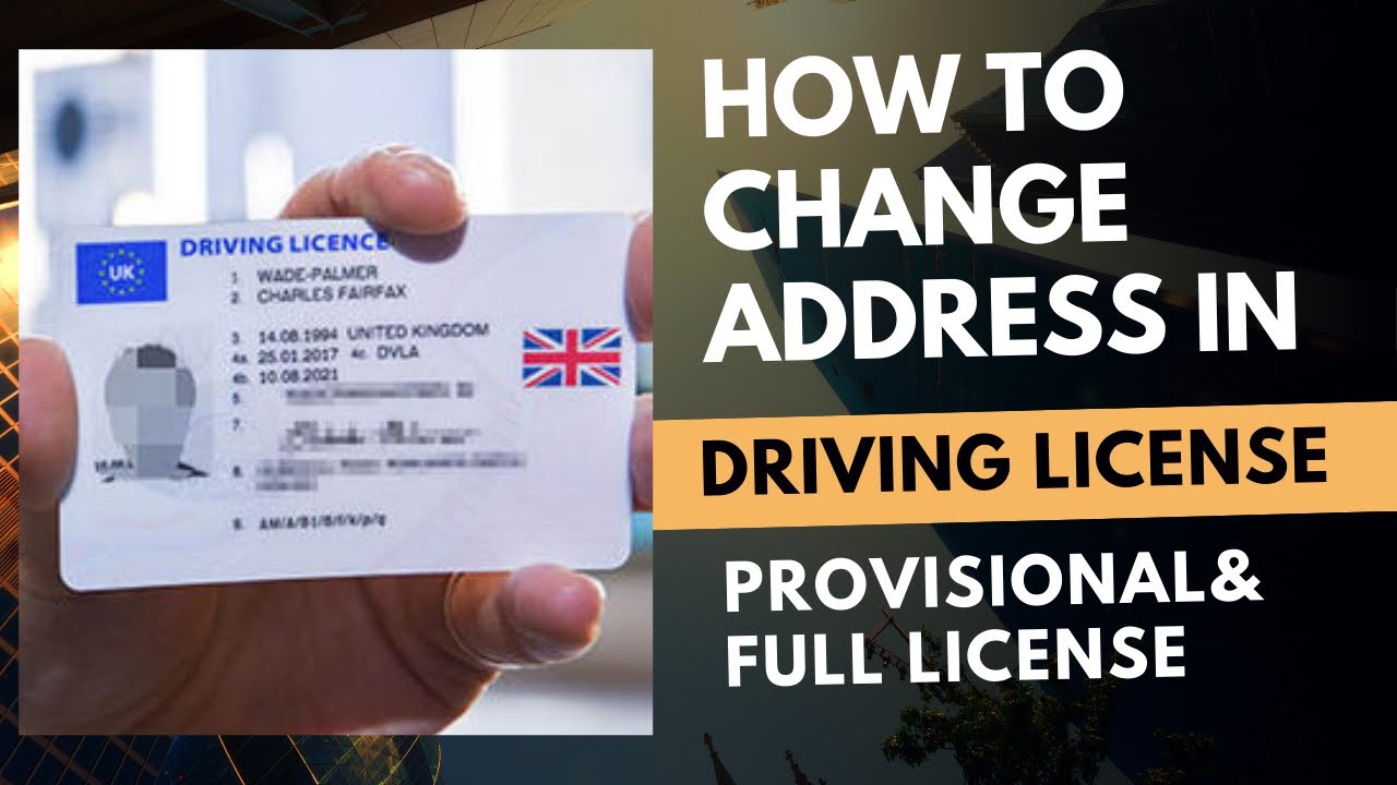 licence change adress
