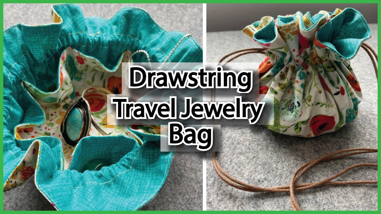 How to Make Quick, Easy Jewelry bags from wire edged ribbon - SEWING OR  GLUING 