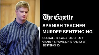 Jeremy Goodale speaks at sentencing for murder of Spanish teacher Nohema Graber