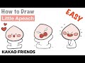 How to draw little apeach  kakao friends  easy drawings for kids