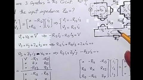 Gyrator circuit example and how to find input impedance using KVL and mesh