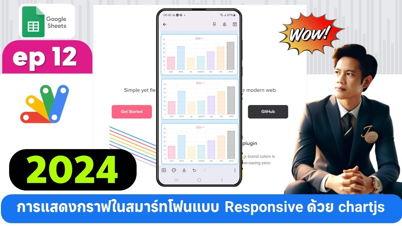 ep 12 การแสดงกราฟในสมาร์ทโฟนแบบ Responsive ด้วย chartjs