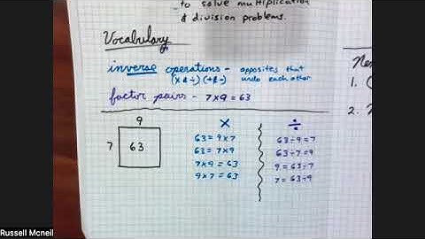 Unit 4, Lesson #3 Situations and Solutions for Multiplication and Division