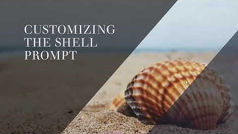 Customizing the Shell prompt