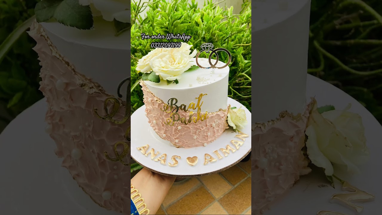 Cream cake with fresh flowers |Baat Pakki Cake| Customized Cake 