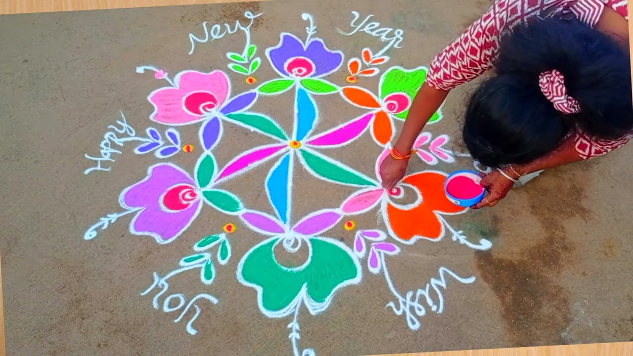 rangoli indian art kolam | rangoli kolam flower design | 6 rangoli 
