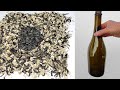 Glued garbage to the bottle? Amazing Bottle Art idea or bottle decoration