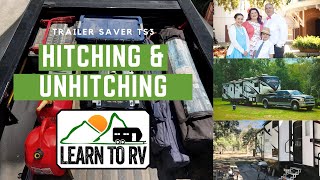 Hitching and Unhitching a Fifth Wheel using these TS3 hitch from Trailer Saver