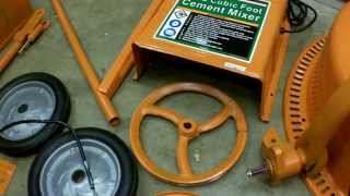 Harbor Freight 3.5 Cubic Foot Cement Mixer Assembly and Review. Item 67536