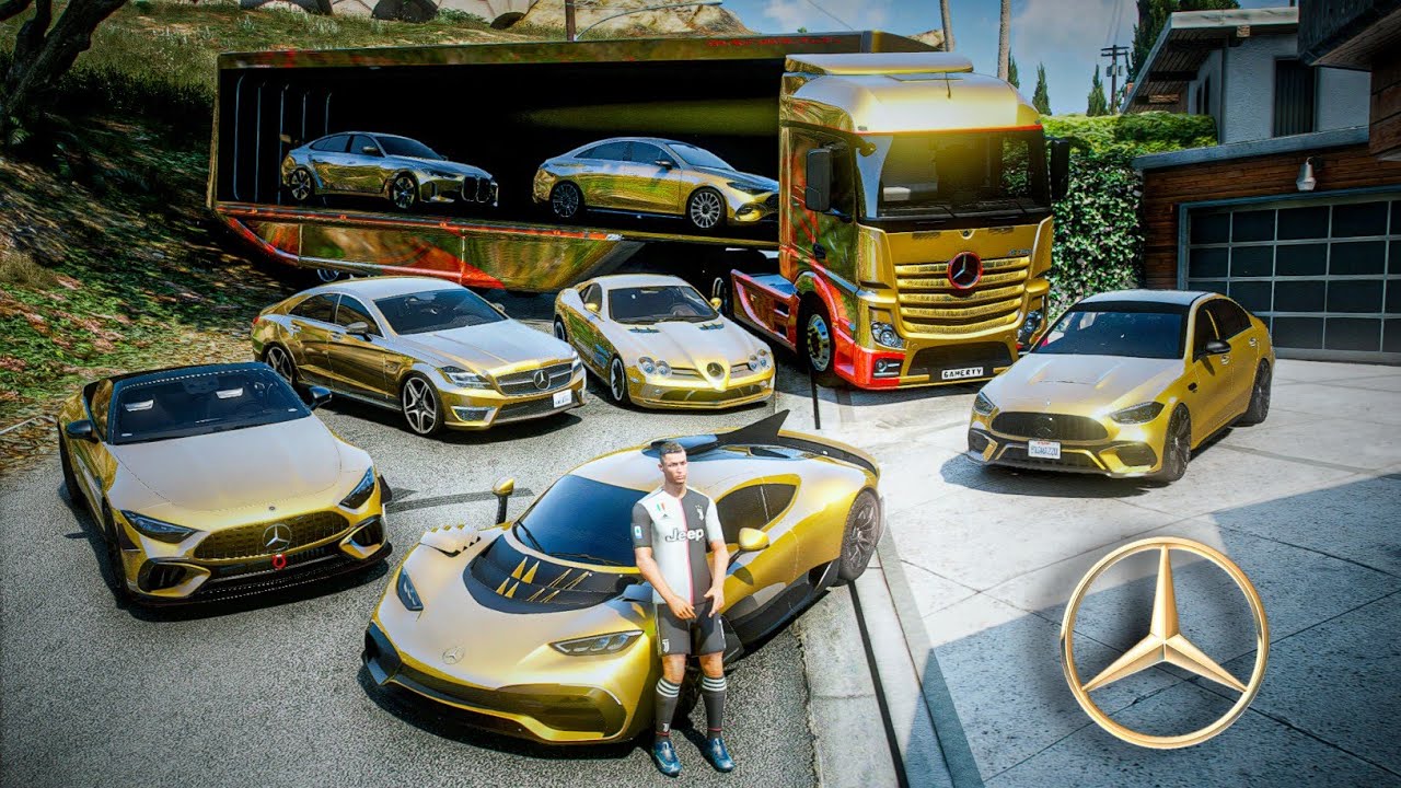 I STOLE The GOLDEN Mercedes With Ronaldo in GTA 5! (They Didn't Want Me To)
