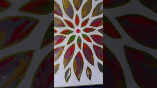 Dahlia Fluid Art Spoon Technique w/Stencil Reveal!