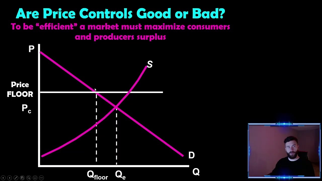 Price Controls (Ceilings and Floors) and Market Efficiency (Economic Surplus)