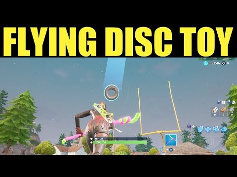 Видео: Fortnite Flying Disc Catch: Как да хвърлите играчката на летящия диск и да я хванете, преди да кацне