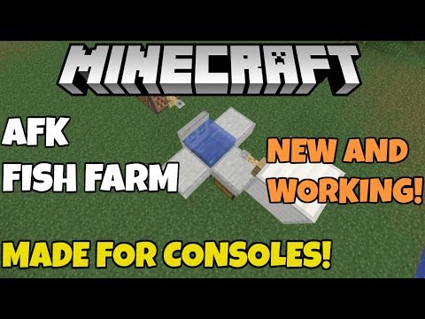 Minecraft NEW Simple AFK Fish Farm Tutorial! Xbox Ps4 Ps3 Wii PE PC