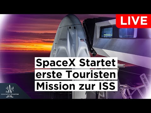 Live: SpaceX Raketenstart der ersten rein kommerziellen Crew Flug mit Axiom 1 zur ISS - auf Deutsch
