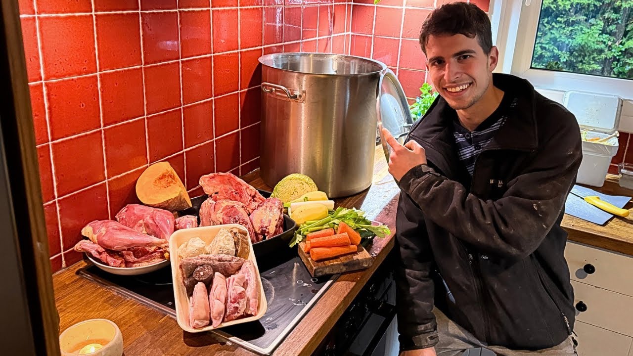 Un día REAL en la vida en el campo: Montaña, Granja de conejos, Cabras y Caldo al Fuego