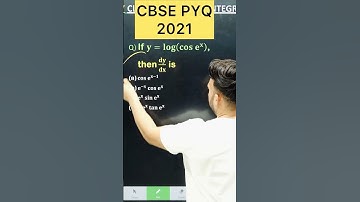 Q) If 𝐲=𝐥𝐨𝐠(𝐜𝐨𝐬 𝐞^𝐱 ),    then 𝐝𝐲/𝐝𝐱 is#cbse2026 #maths #cbse #class12maths #cbseboard