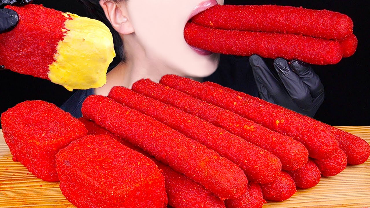 ASMR HOT SPICY CHEETOS SAUSAGE SPAM COOKING MUKBANG 치토스 소세지 스팸 먹방 スパム