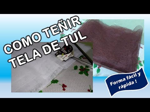 Absorbente fe Circular HOW TO DYE FABRIC TULLE - YouTube