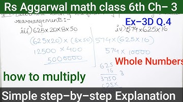 Rs Aggarwal - Exercise 3D - Question Number 4 - Whole numbers Class 6 - basic math glory