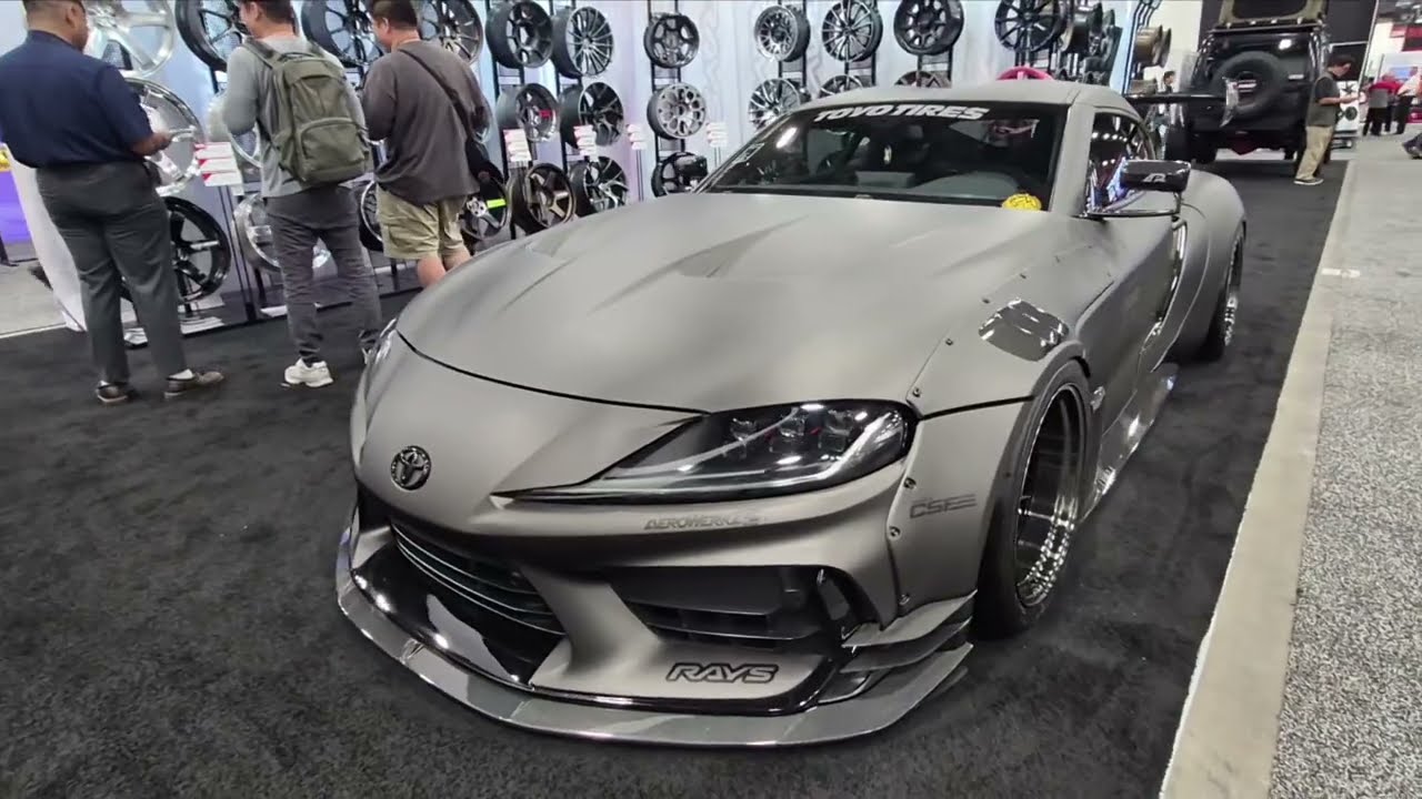 Rays wheels widebody MkV Supra Turbo at SEMA 2025