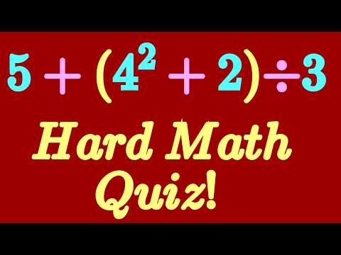 The Advanced Order of Operations Problem 95% Will Fail 5+(4^2+2)÷3 Math math