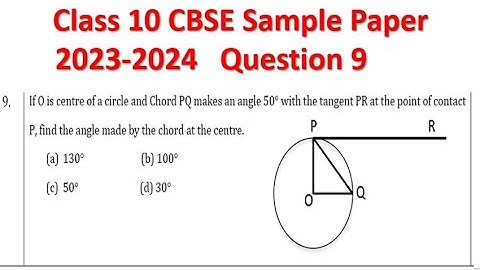 If O is centre of a circle and Chord PQ makes an angle 50° with the tangent PR at the point of conta