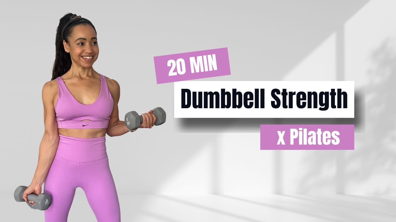20 Min DUMBBELL STRENGTH x PILATES WORKOUT | Full Body | NO REPEAT ...