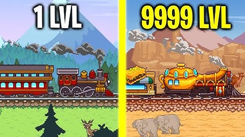 Tiny Rails! MAX LEVEL Rare Golden Train EVOLUTION! MAX LEVEL Cargo, Speed, Passengers, Cars, Engine
