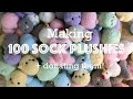 I Hand-Sewed 100 Sock Plushies and Donated Them (and yes it took forever) | 100 SUBSCRIBER SPECIAL