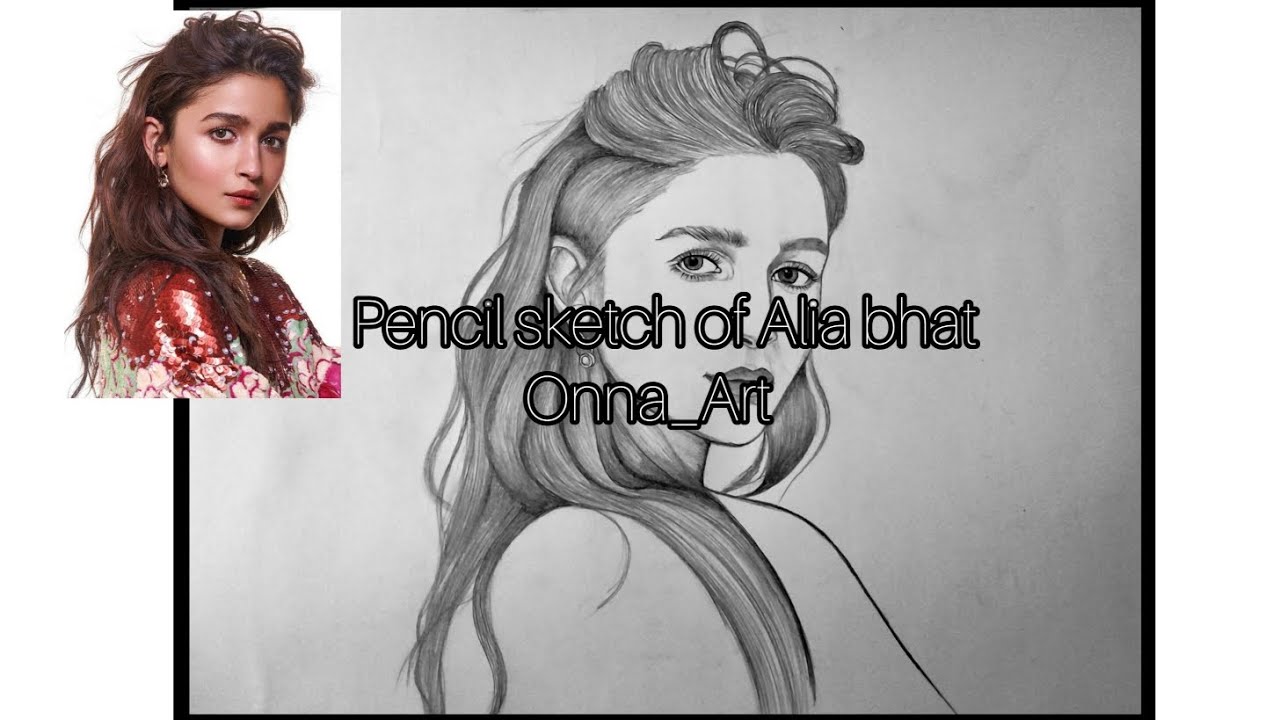 Alia Bhatt Pencil Sketch Tote Bag by Mrudul Paigude MP - Pixels