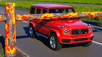 Cars vs Log Traps Challenge #2 in BeamNG Drive!