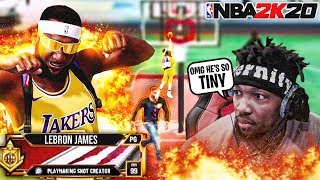 So I decided to stream snipe w/ MINI LEBRON JAMES BUILD on NBA 2K20 & this happened..*he raged* 2k20