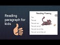 Short reading paragraph for kids 👍#learn#virakshorts #study#hardworkworks #english