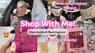 SHOPPING AT MARSHALLS & BURLINGTON 🛍️ VIRAL Juicy Couture BAGS! Clothes, shoes, beauty & more!💕