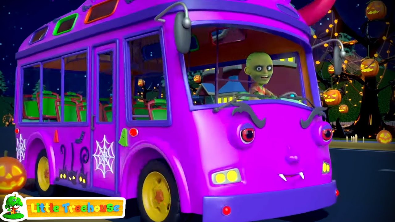 Halloween Wheels On The Bus, Scary Rhyme for Kids - YouTube