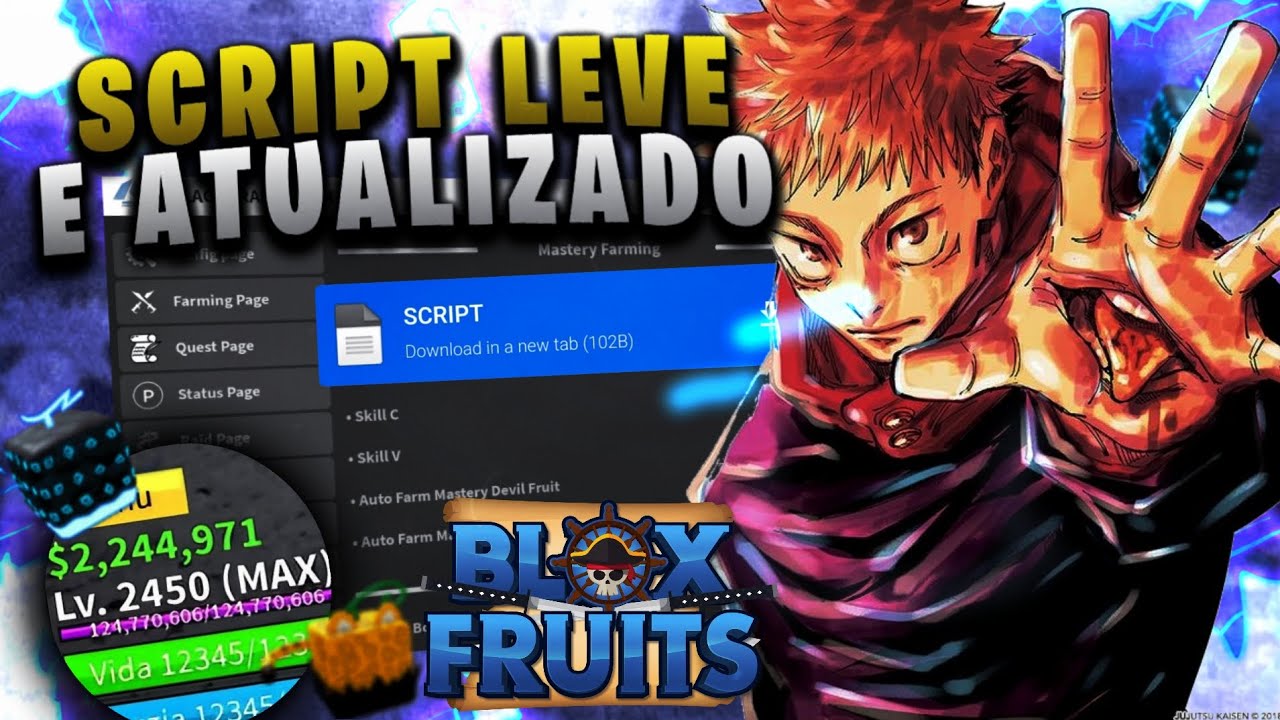 SAIU AGORA!!😱 NOVO MELHOR SCRIPT e EXECUTOR PARA ROBLOX BLOX FRUITS - AUTO  FARM (MOBILE E PC)🔥 