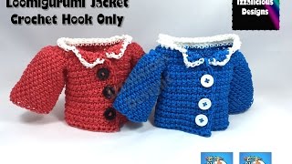 Step by step tutorial on how to make a Loomigurumi Jacket for your Izzy Bizzy doll - Loomigurumi is amigurumi crochet with 