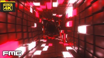 4K Video | abstract flying in futuristic corridor #134 | No Copyright VJ Loop Video