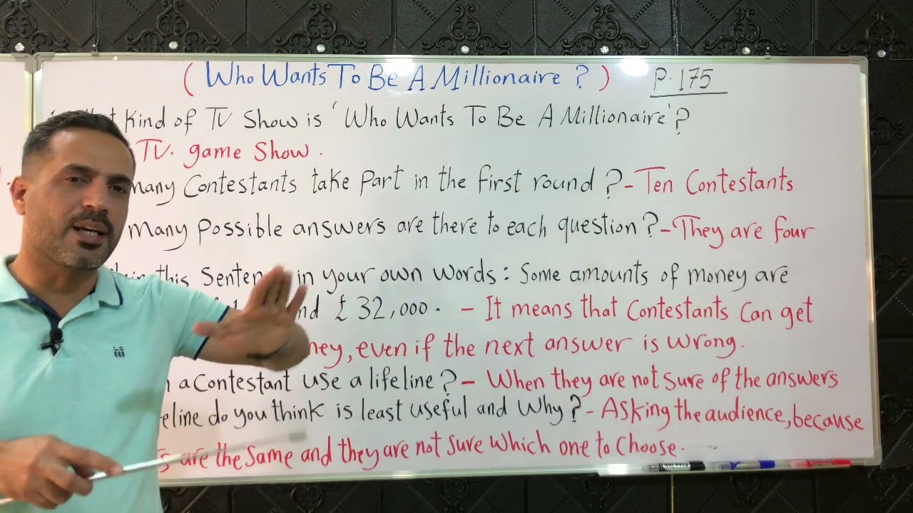 الخامس الاعدادي. يونت 7. قطعة من سيربح المليون who wants to be a millionaire