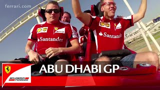 Sebastian vettel and kimi raikkonen visit the ferrari world abu dhabi.
e in visita al follow us on f...